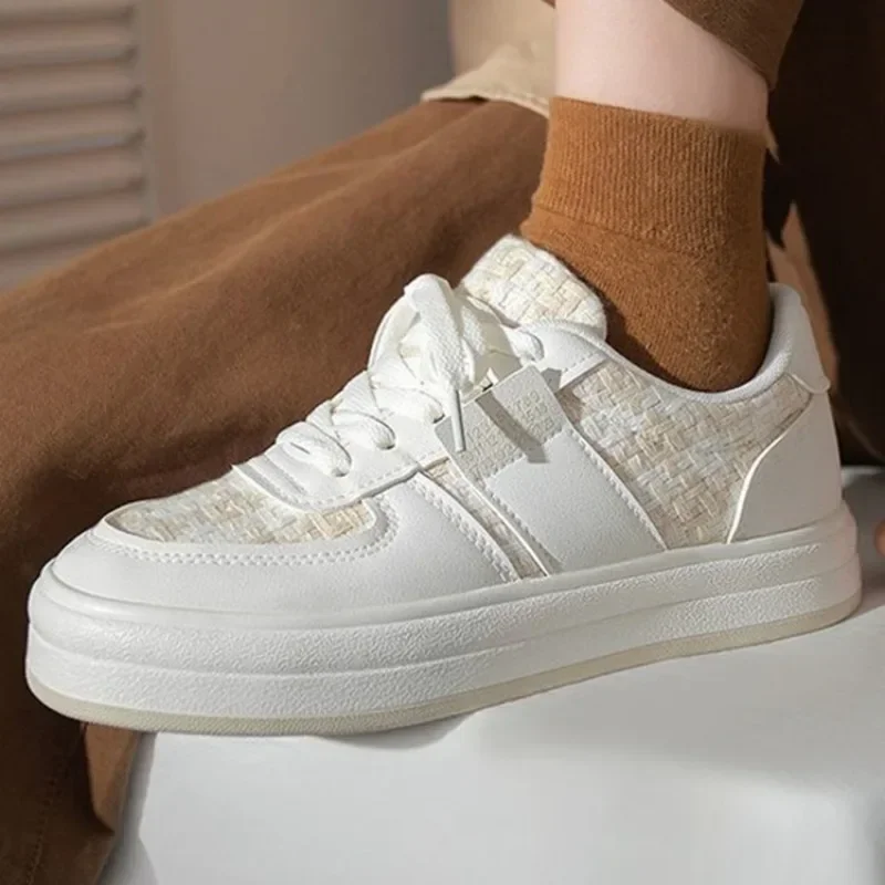 Осень 2023 новые универсальные дышащие повседневные спортивные белые туфли на