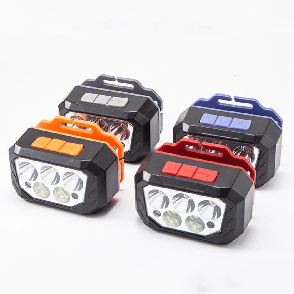 

5LED Headlamp Rechargeable Induction Flashlight Waterproof Head Lamp Work Torch Outdoor Cycling Fihsing Camping Equipment