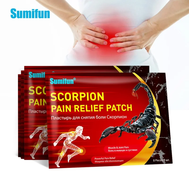 

Sumifun 8 Tablets/Pack Scorpion Poison King Care Pain Relieving Plaster Neck Shoulder Waist Leg Pain Relieving Plaster K06301