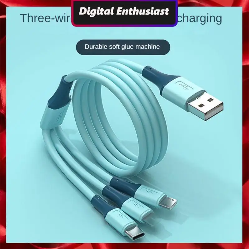 

Office Accessories Data Line High Quality Heat Insulation Micro Usb Type C Charger Cable 3a Multi-function Consumer Electronics