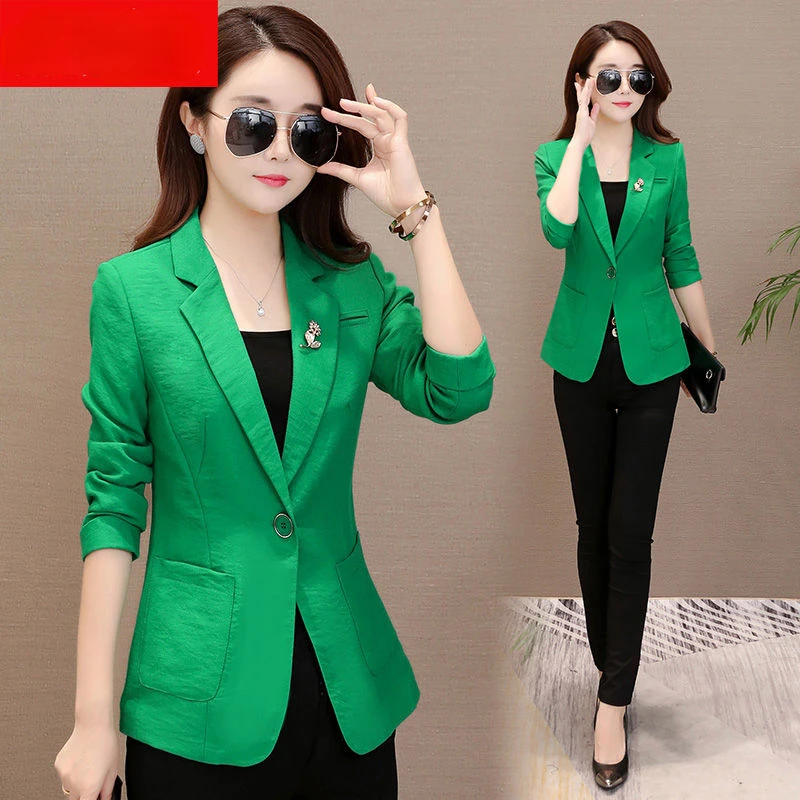 

2022 Spring Blazer Women Coat Loose Women's Jacket Casual Female Blazers Woman Fashion OL Formal Elegant Coats Office Lady E223
