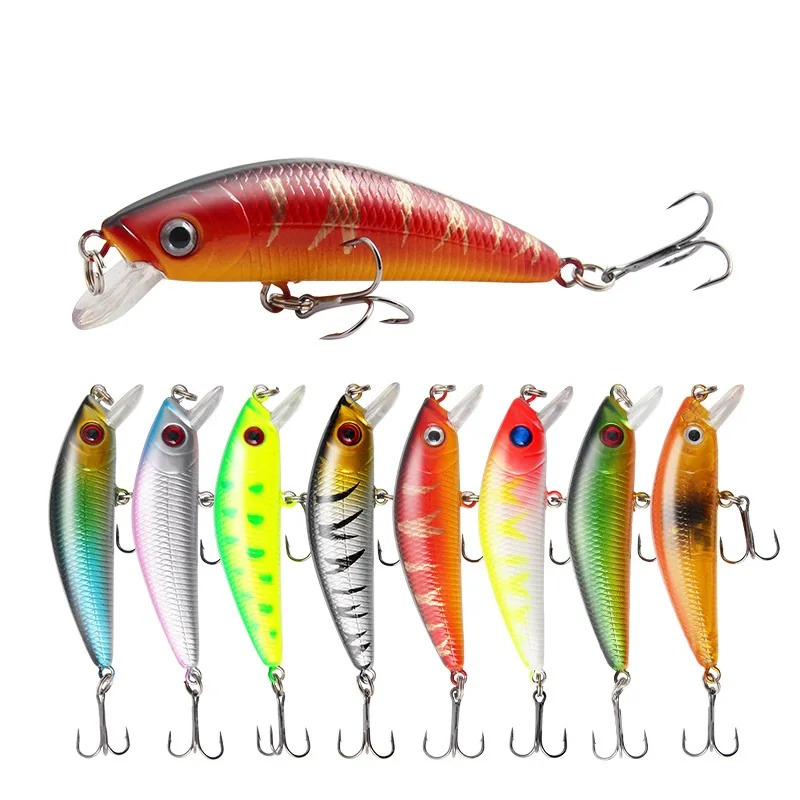 

1Pcs/5 Pcs Hard Bait 7.2cm7.5g 9 Color Minnow Fishing Lure Jerkbait Diving Artificial Wobbler Jig Bait Crankbait Striped bass