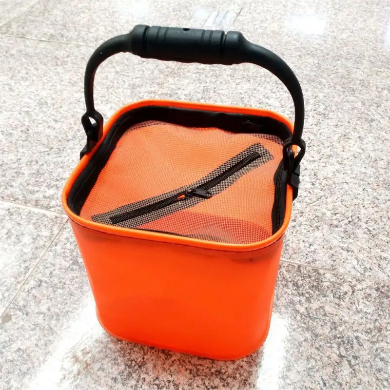 

Handle Bucket Portable Random Color Foldable Car Mounted Fishing Gear Accessories Bucket Fishing Supplies Folding Bucket