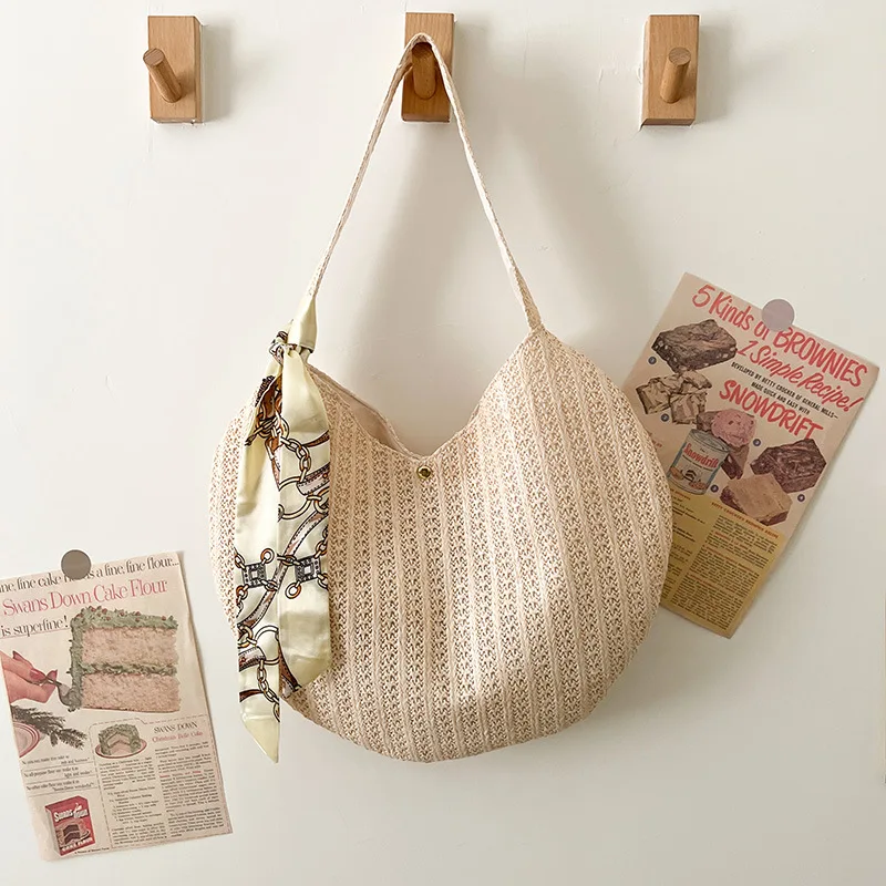 New Fashion Elegant Ladies Straw Woven Handbag Women Holiday Beach Casual Tote Top-Handle Bags Fashion Retro Shoulder Bags