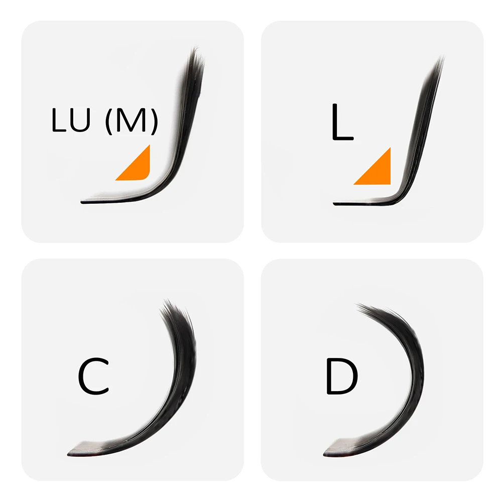 Фото MASSCAKU L LU M Curl YY/W Форма для наращивания ресниц Мягкие и легкие волокна из искусственной норки Толщина 0,07 мм 8–15 мм Натуральный объемный вид №3