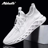 abhoth summer mesh breathable running shoes for men light weight male sneakers fashion fabric mens sneaker yoga white shoes