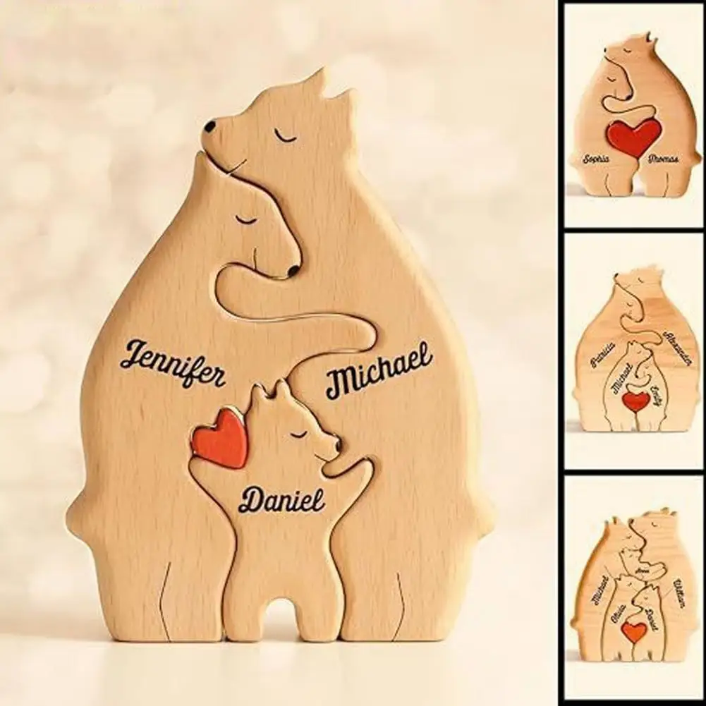 Деревянная скульптура в форме медведя индивидуальное имя деревянный медведь