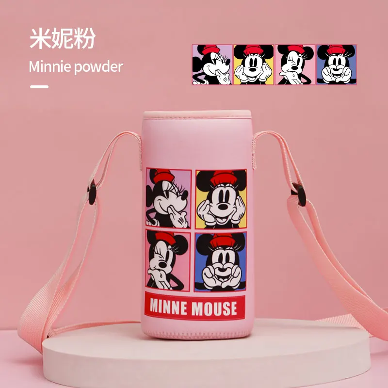 

Детская изоляционная чашка Disney, чехол для чашки чайника с ремешком, сумка через плечо с универсальным защитным чехлом