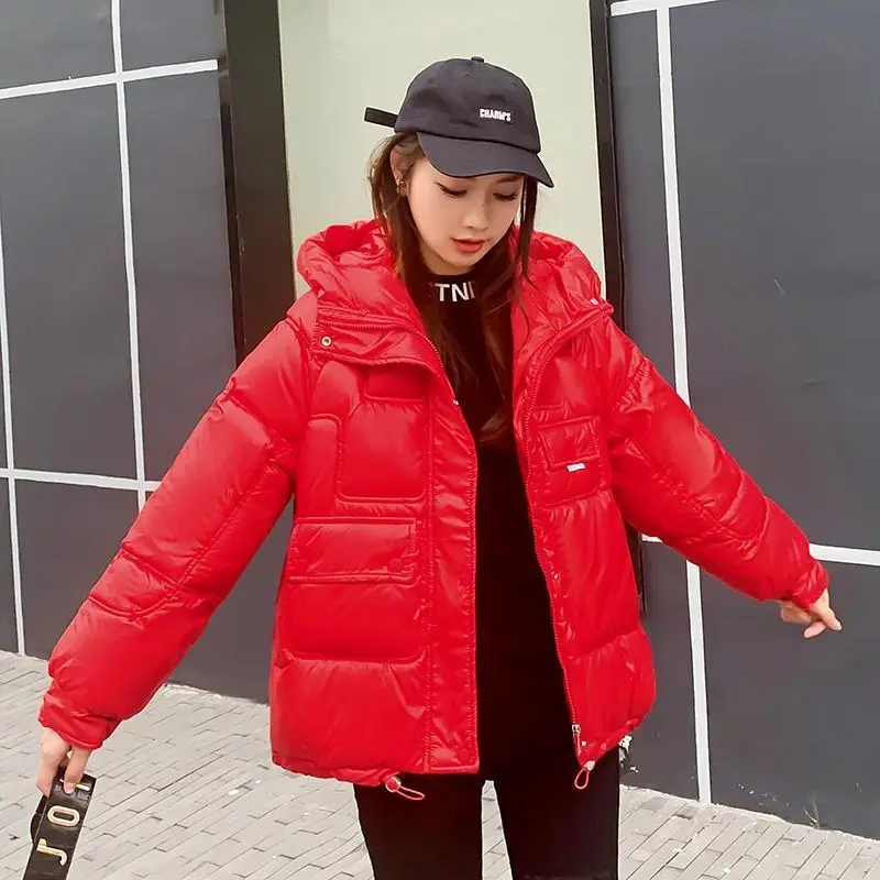 Winter Coats Hooded Long Sleeve Puffer Jacket Women's Cold Coat Parkas Super Hot Coats Cotton Jacket Korean Fashion Tops
