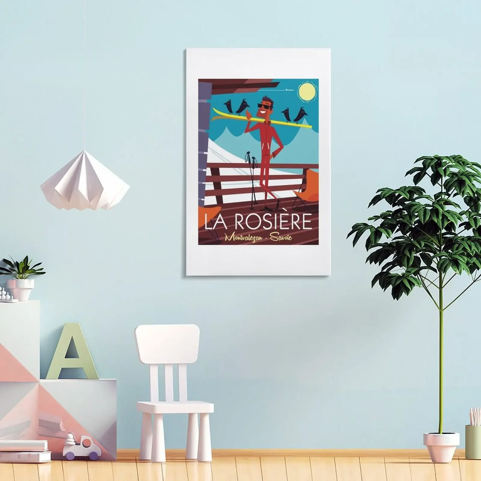 Лыжный плакат La Rosiere холст картина настенное искусство украшение рамка