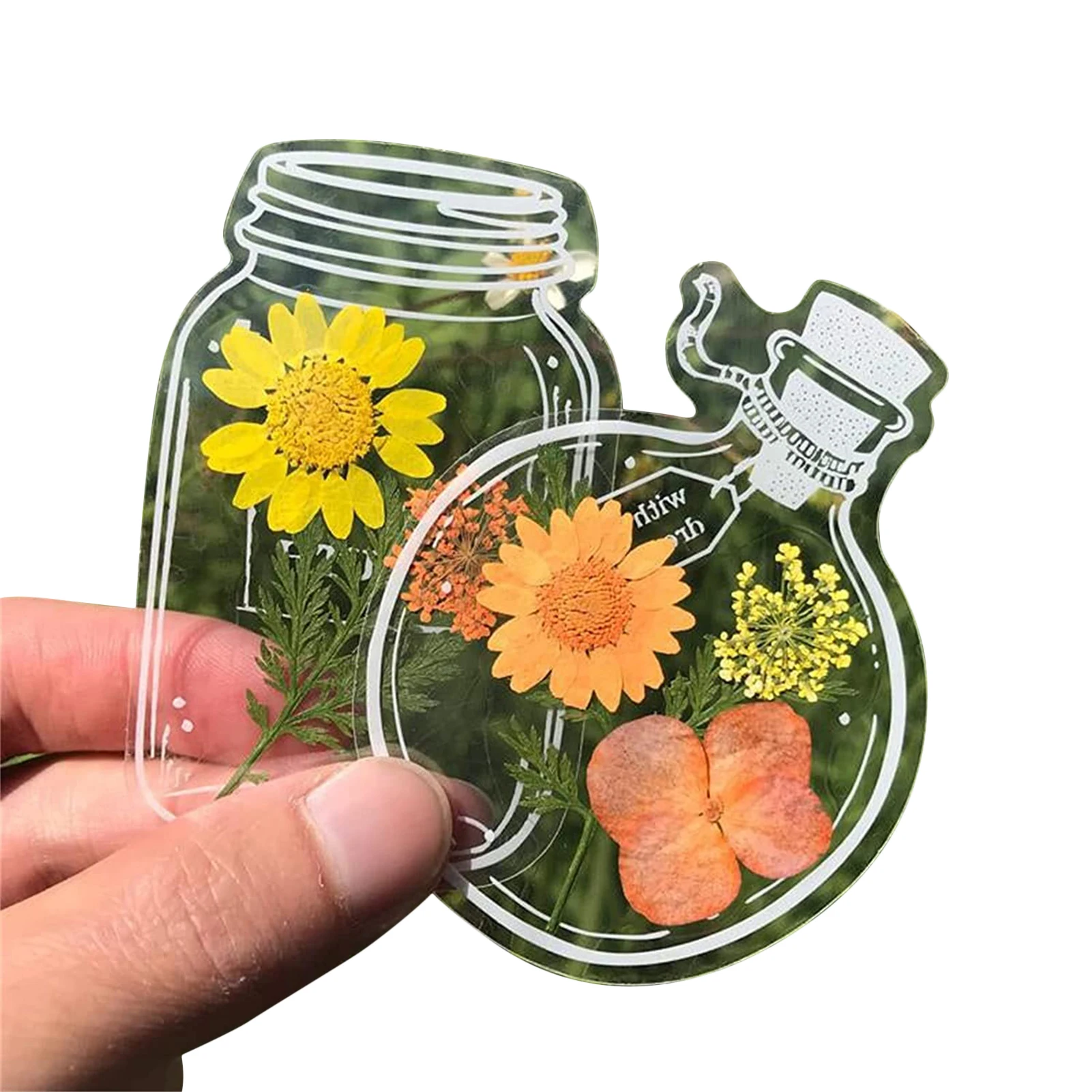 

20Pcs Transparent Dried Flower Bookmarks DIY Dried Flower Bookmarks Flower Bookmarks Maker Clear Floral Bookmarks DIY Dried