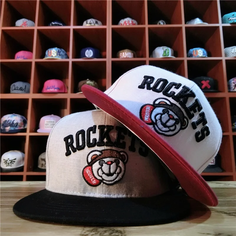 

Hat Female College Style Travel Fashion All-Match Baseball Cap Hipster Hip Hop Hat Cartoon Embroidery Flat Brim Brim Hat Trendy