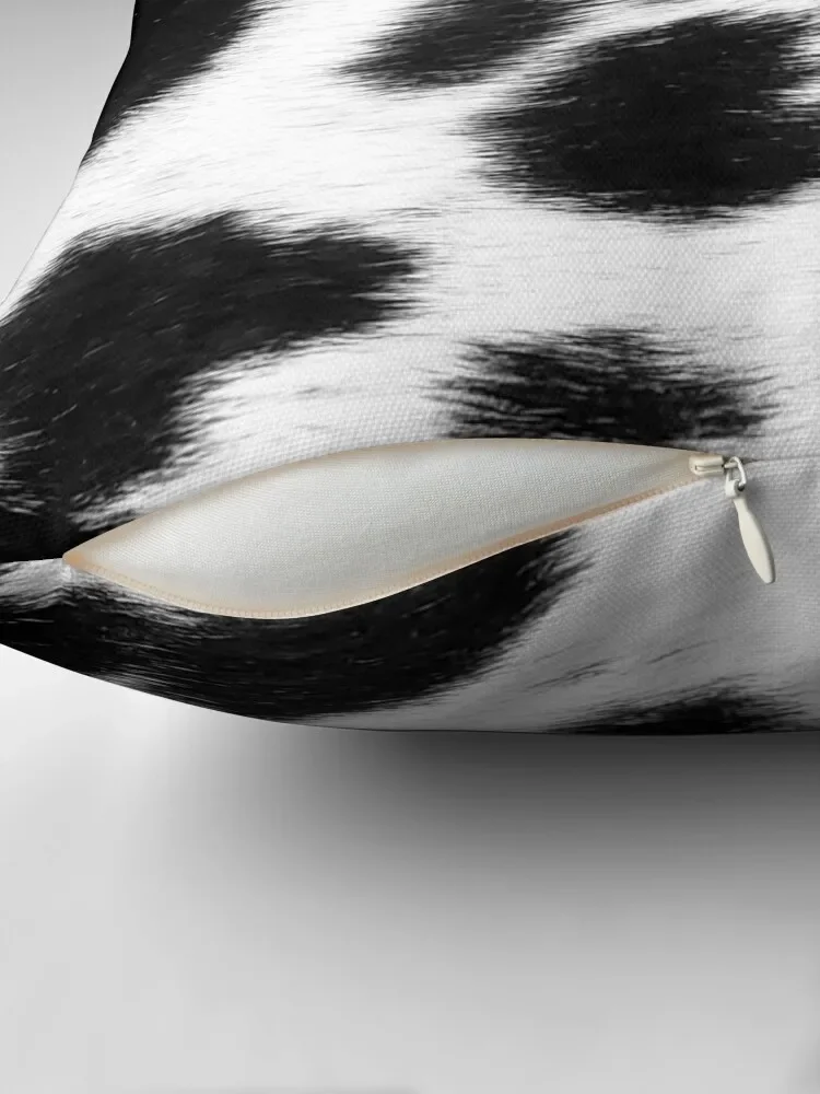 Далматинские черно-белые декоративные подушки из искусственного меха для дивана