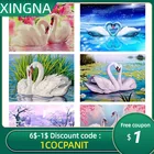 Алмазная 5D Вышивка Лебедь любви, вышивка крестиком, украшение для дома