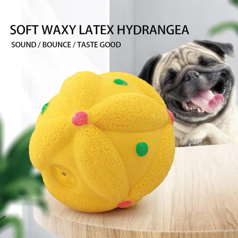 

Pet Dog Rubber Ball Toys Interactive Squeak Chew Sound Ball Pet Toys Bite-resistant Dog Teeth Grinding Toy Puppy Pet Training