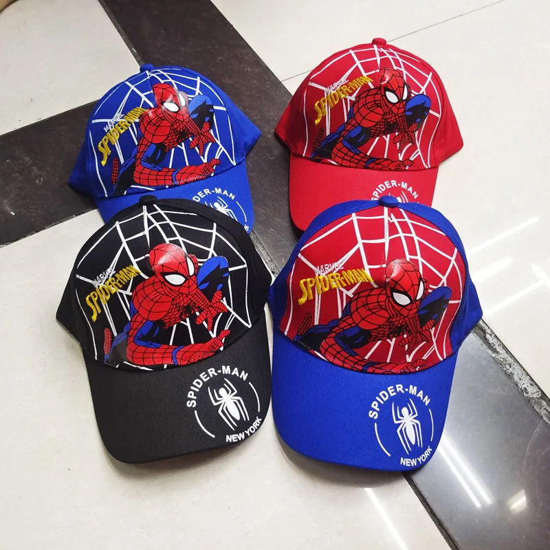 

Disney spider man Baseball Cap Children's Hat Male girl Hat Cartoon Kids Sun Hat Adjustable Cute Anime hat birthday gifts