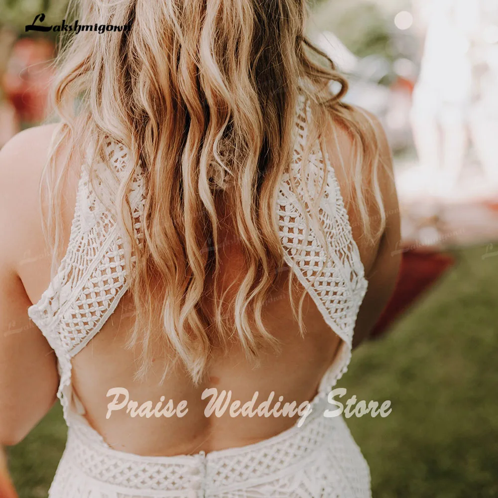 Lakshmigown шикарное свадебное платье без рукавов в стиле бохо с юбкой-годе для женщин