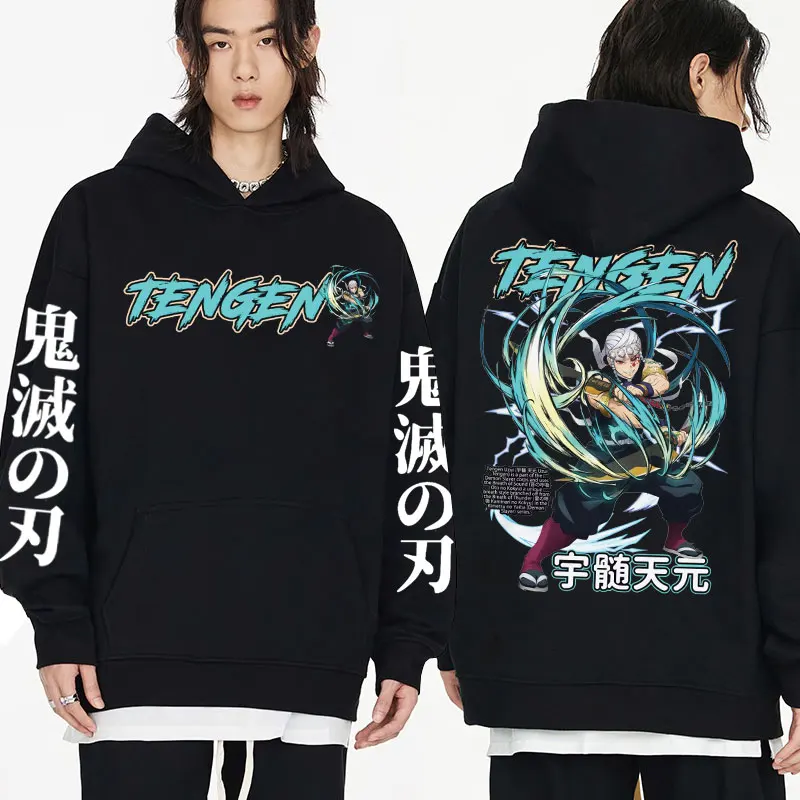 

Anime Demon Slayer Hoodie Men Women Japanese Manga Uzui Graphic Tengen Hoodies Sweatshirt Harajuku Oversized Streetwear Pullover