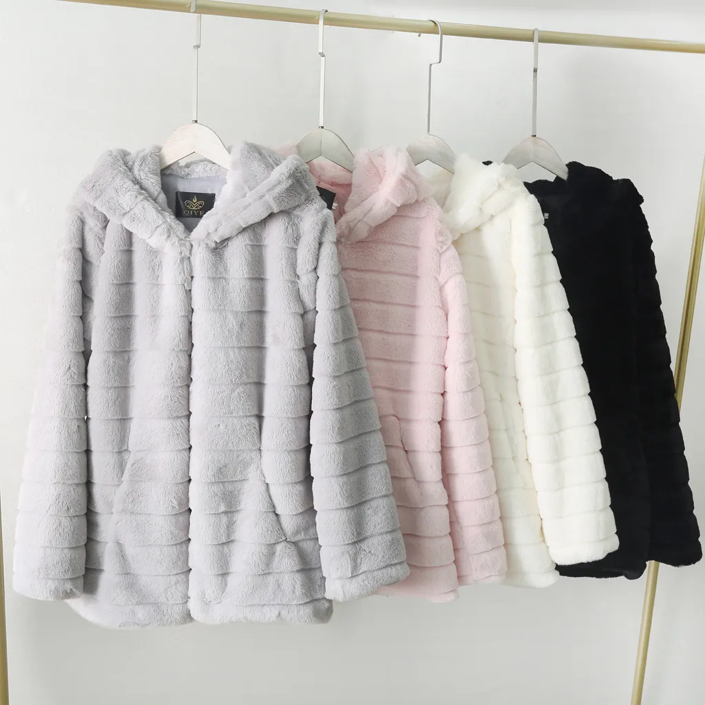 

Winter Coat For Women Faux-Fur Jacket Long Sleeve Fleece Coat Warm Furry Outwear Women'S Coat Winter Autumn Women'S Clothing