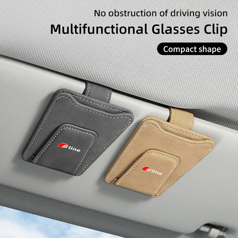 Автомобильные солнцезащитные очки кожаные с зажимом для Audi Q5 Q7 Q3 A3 A4 A6 A5 A1 S1 S3 S4 RS5