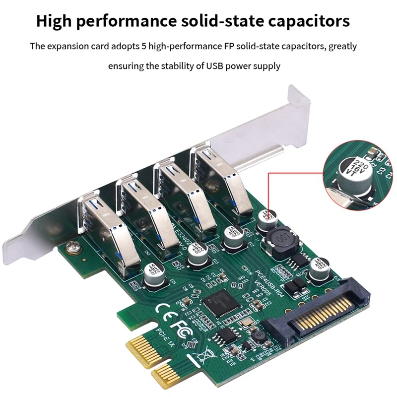 Плата расширения PCIE 1X к USB 3 2 PCI-E 4X 16X контроллер Добавьте одну карту 5 Гбит/с