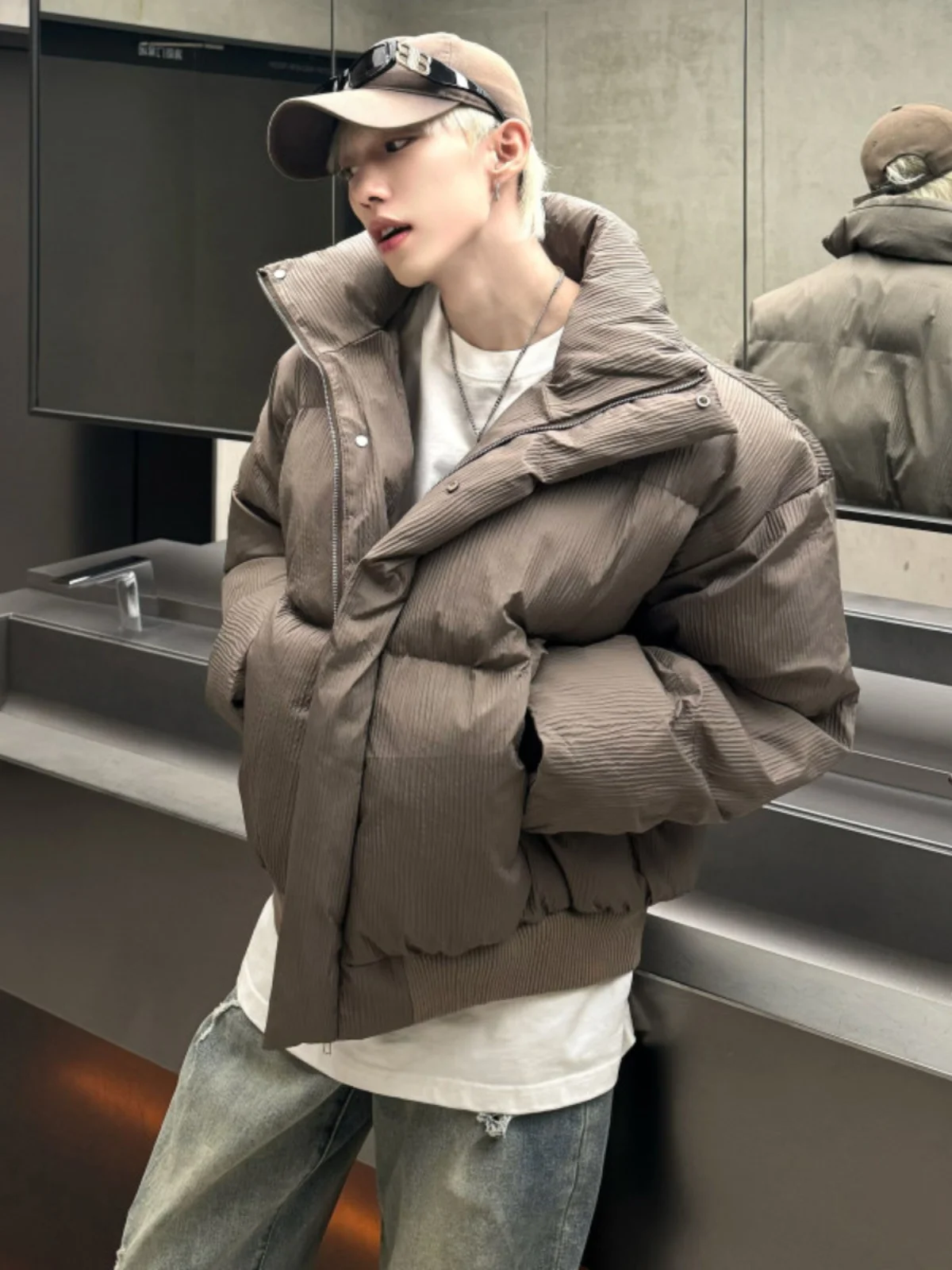 Короткий пуховик Maillard Boxy одежда с хлопковой подкладкой мужская зимняя