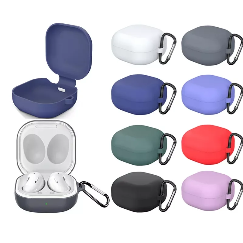

Protective Case for Samsung Galaxy Buds Live/Pro Wireless Earphone Cover With Carabiner Buds Live Buds Pro Protection