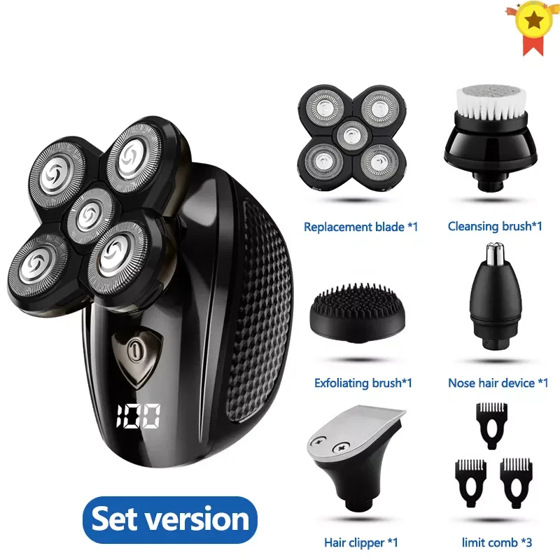 

Grooming kit Shaver Wet Dry For Men Rechargeable Bald Head Shaving Machine Beard Trimmer