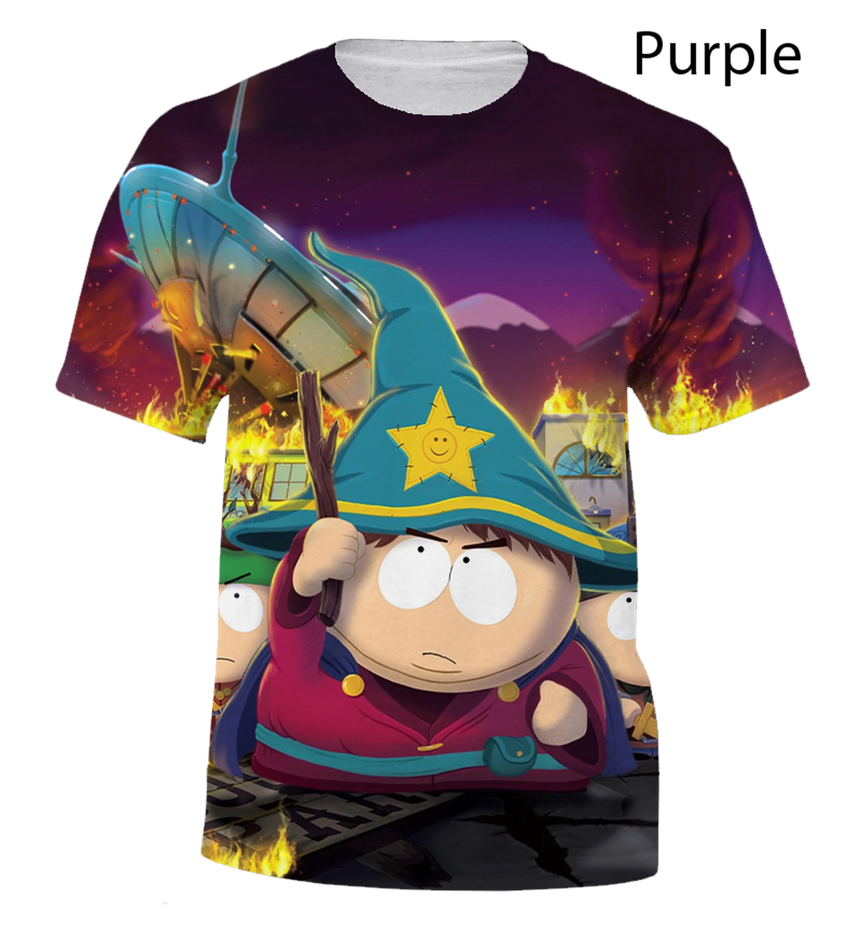 

Latest Men's Fashion Anime 3D S-South Park T-shirt Street Anime Top