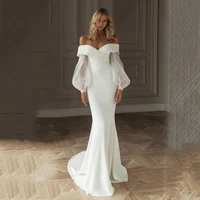 mermaid wedding dresses for women sequins glitter robe de mari%c3%a9e tulle off the shoulder bridal gowns soft satin vestido de novia