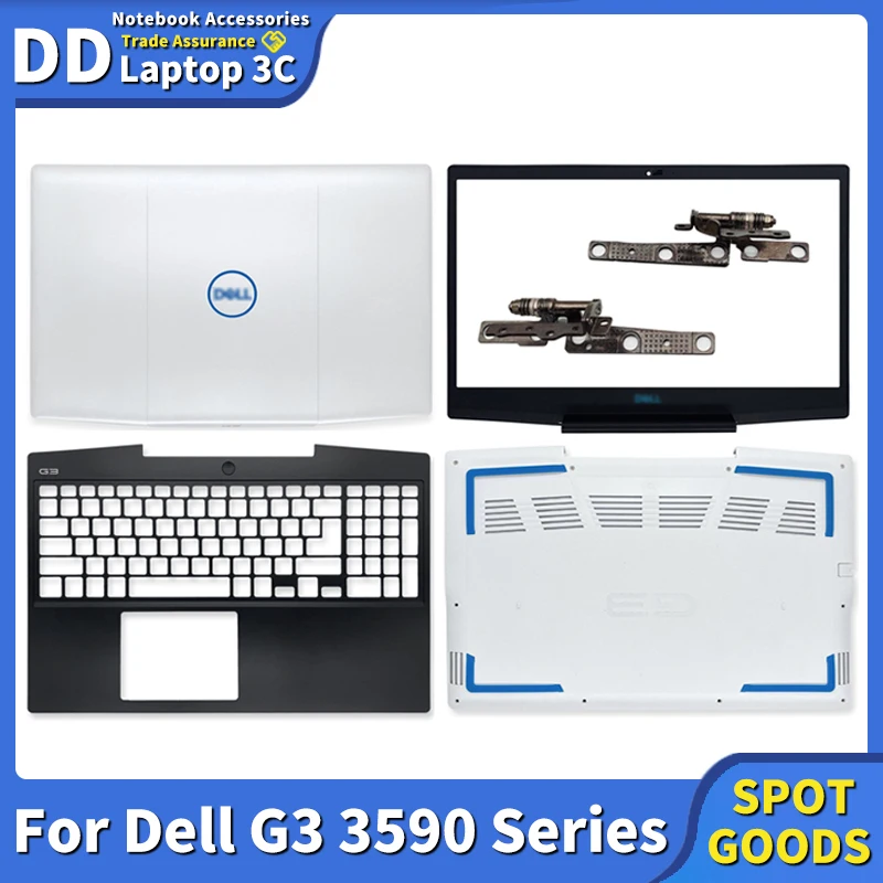 

New Laptop Case Original For Dell G3 15 3590 03HKFN LCD Back Cover Front Bezel Palmrest Bottom Case Hinges Laptop Notebook Parts