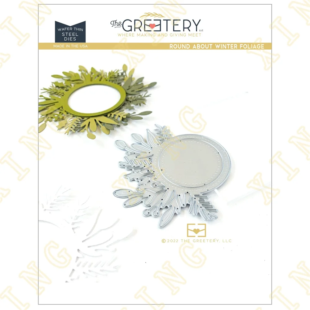 

Round About Winter Foliage Metal Craft Cutting Dies for Diy Scrapbooking Paper Diary Decoration Manual Handmade for Embossing