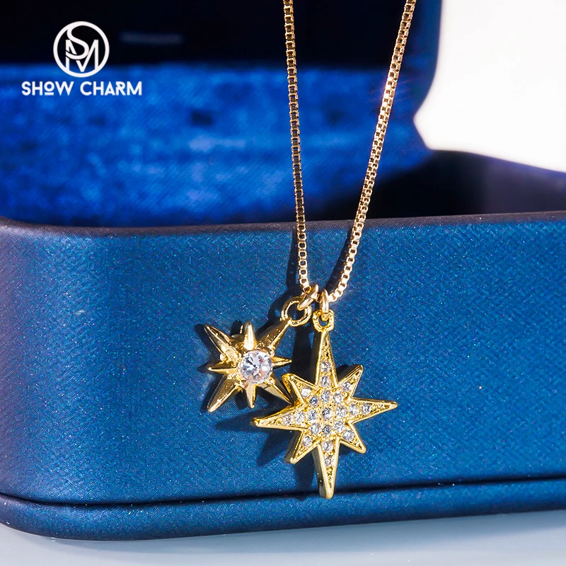 

Женское Ожерелье со звездами, роскошная нишевая цепочка до ключиц старшего дизайна из стерлингового серебра 2022, новые аксессуары для шеи он...