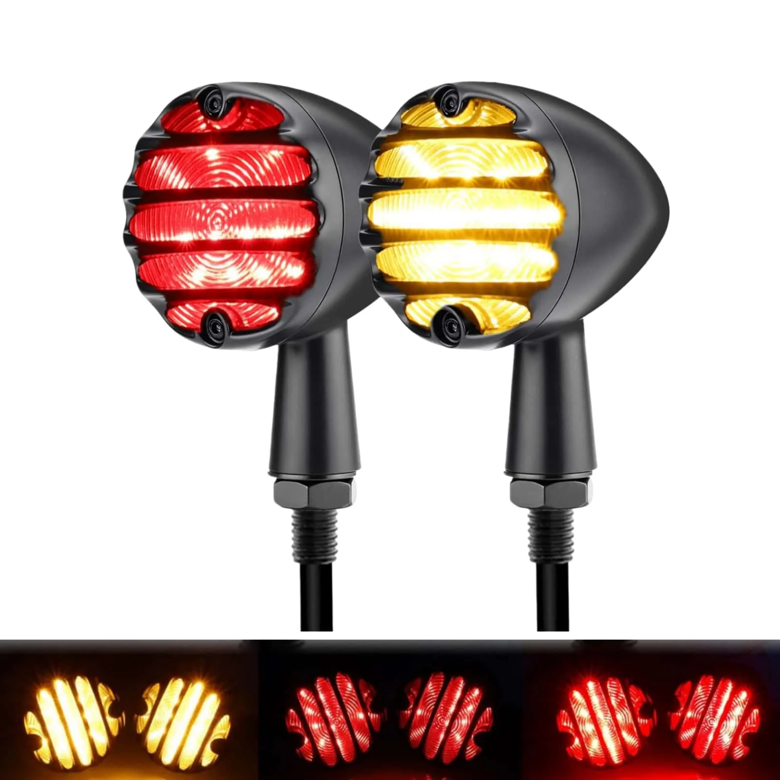 

2 шт./4 шт. мотоцикл ретро пуля из алюминиевого сплава светодиодный указатель поворота 12 В для Kawasaki Harley Honda Suzuki индикаторная лампа