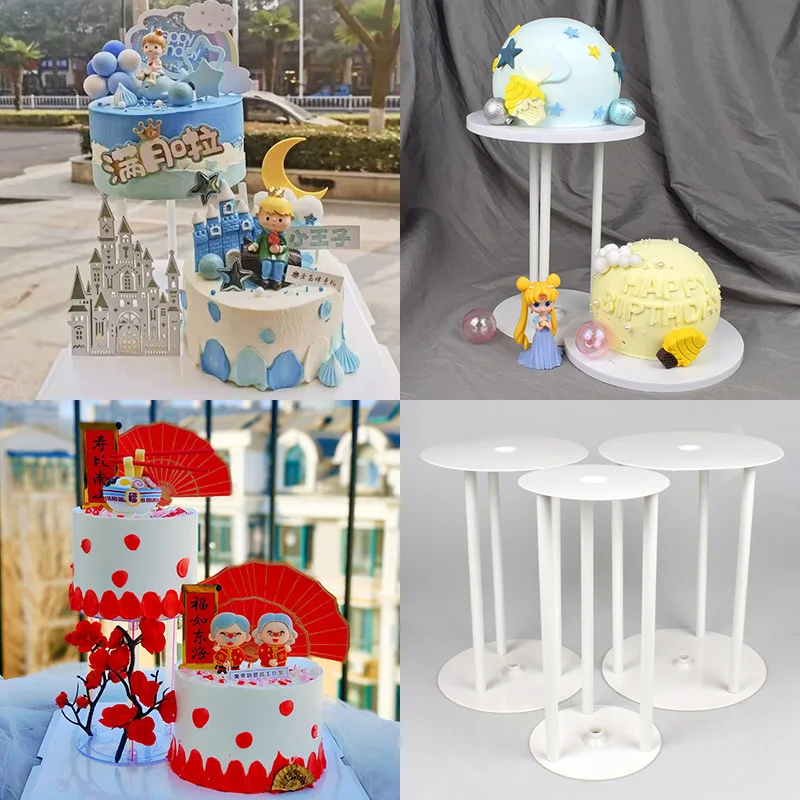 

Holiday Suspended Cake Stand Birthday Cake Doublelayer Piling Stand Dessert Heighten Tray Shelf Baking Tools Decoration Supplies