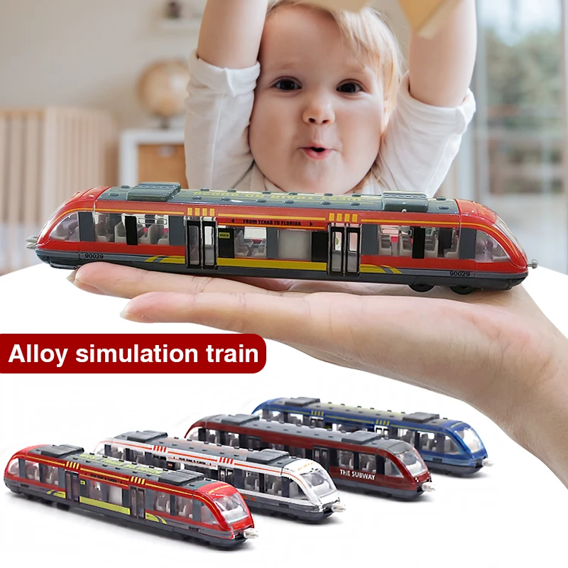 

2022 Mini Simulation Alloy Metal High Speed Rail Diecast Train Toy Model Educational Toys Boys Children Collection Gift