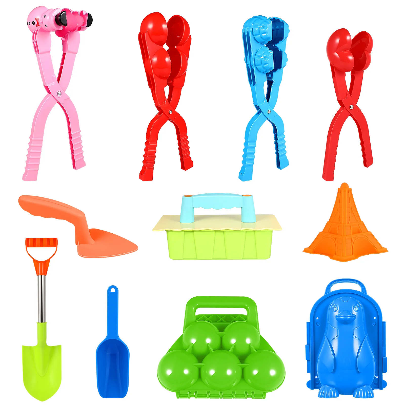 

10pcs Snow Toys Kit Winter Snowball Maker Set Snowball Maker Toys Summer Outdoor Toys Sand Molds Snowballs Fights