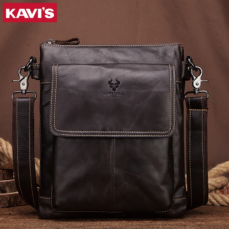 Мужская Сумка-мессенджер Из Натуральной Кожи