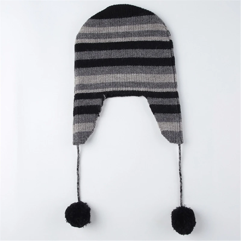 

L93F Winter Teenagers Ear Protector Beanie Windproof Trapper Hat Adult Winter Outdoor Cycling Skiing Traveling Supplies