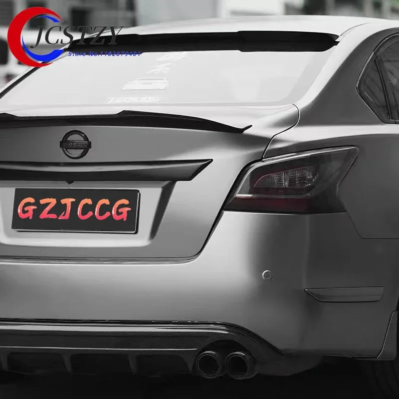 Фото Для Nissan Teana Altima 2013-2015: Высококачественный карбоновый спойлер, заднее антикрыло, диффузор на крышку багажника №1