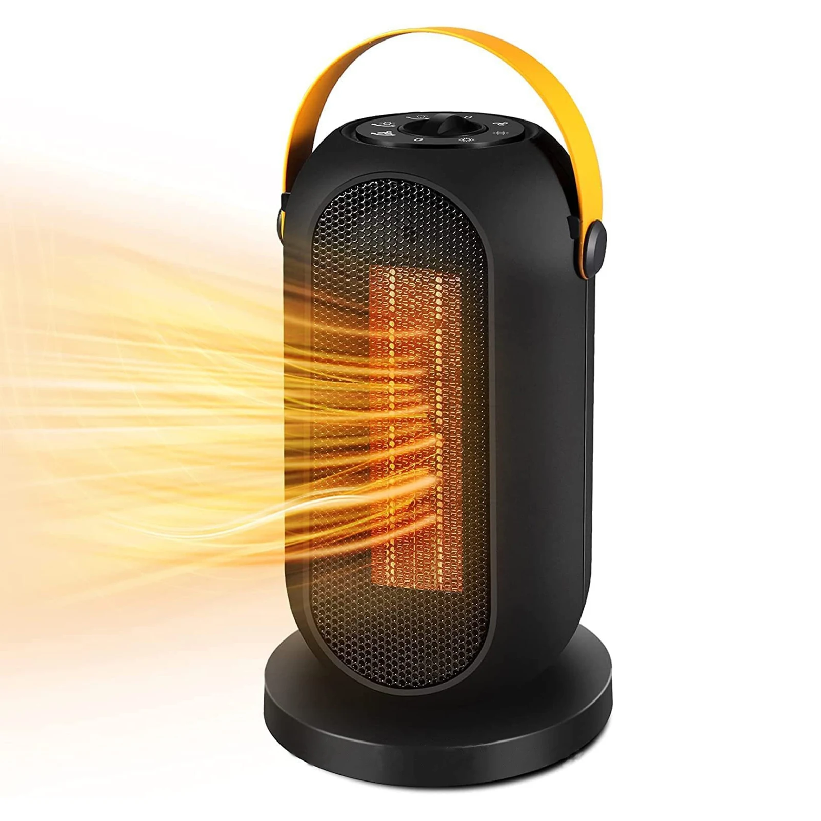 

1200W 90 Degree Oscillating For Indoor With Handle Home Office Fast Heating Bedroom Portable Electric Heater Air Circulation
