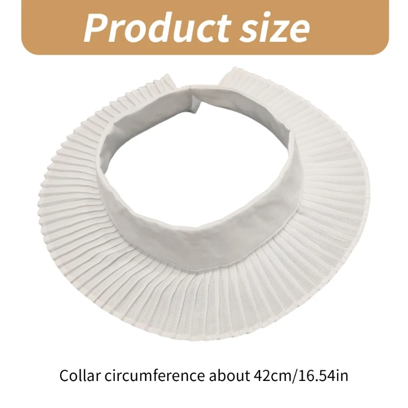 SZL плиссированный искусственный воротник для женщин сплошной цвет съемный колье