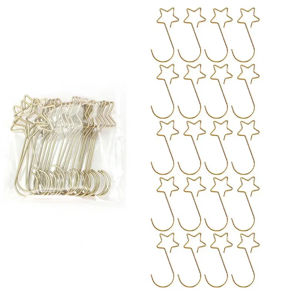 

Exquisite Workmanship Ornament Hook Versatile Star-shaped Christmas Ornament Hooks for Festive Decoration Set of 20 Holiday Tree