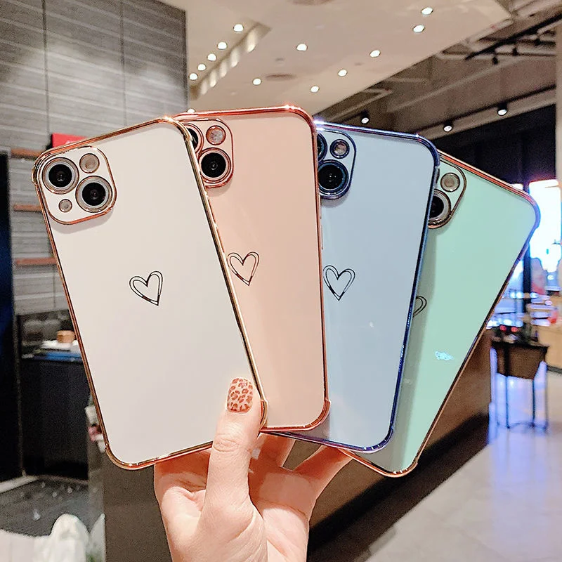 Ударопрочный Мягкий чехол из ТПУ для iPhone совместим с моделями 13 12pro 11pro max XR XS x 7 8 plus