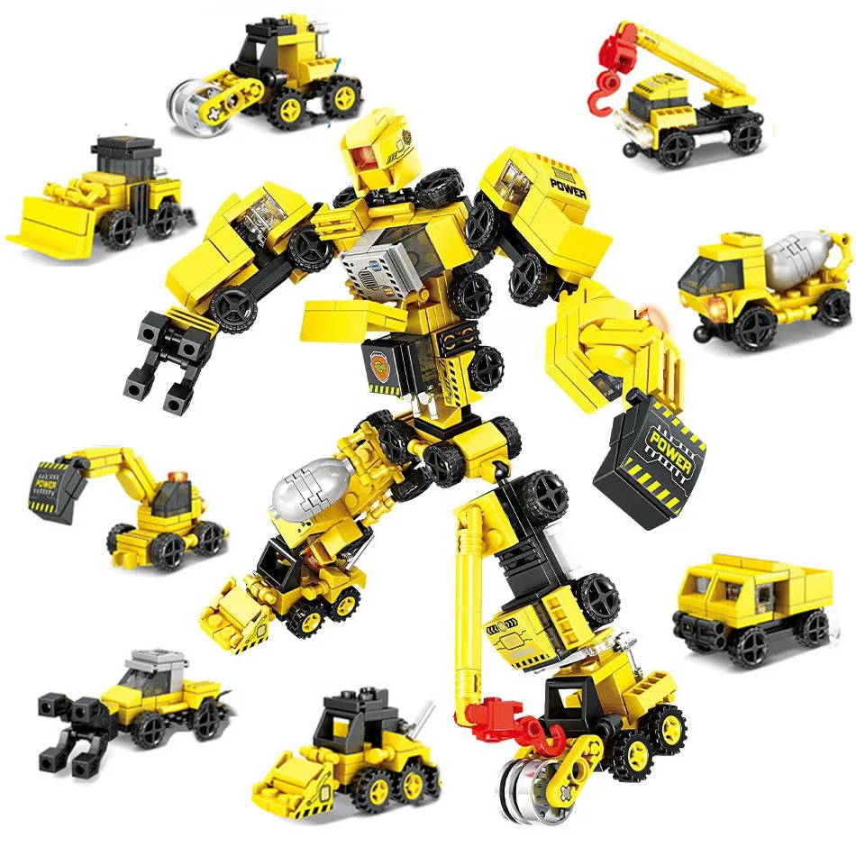 

405 шт., Детский конструктор «робот-трансформер»