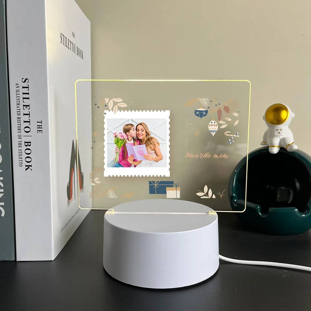 Персонализированная популярная 3d-лампа Mom для домашнего декора настольная