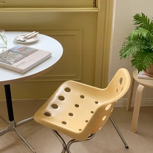 Cute Cheese Chair Celebrity Cheese Chair Retro Photo Hole Chair Simple Backrest Home Dining Chair Cafe Modern Simplicity