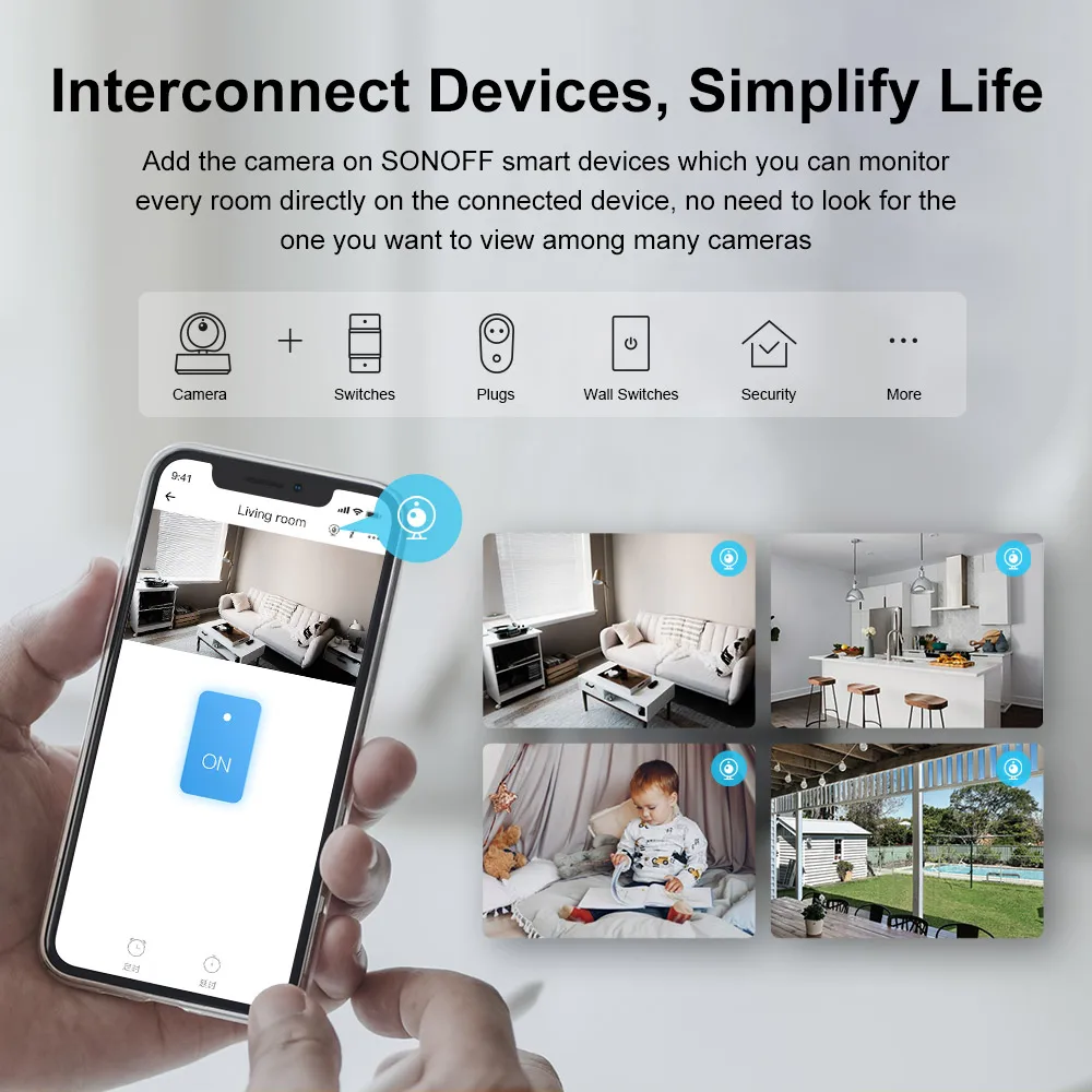 Умная IP-камера SONOFF GK-200MP2-B 1080P HD для системы видеонаблюдения |