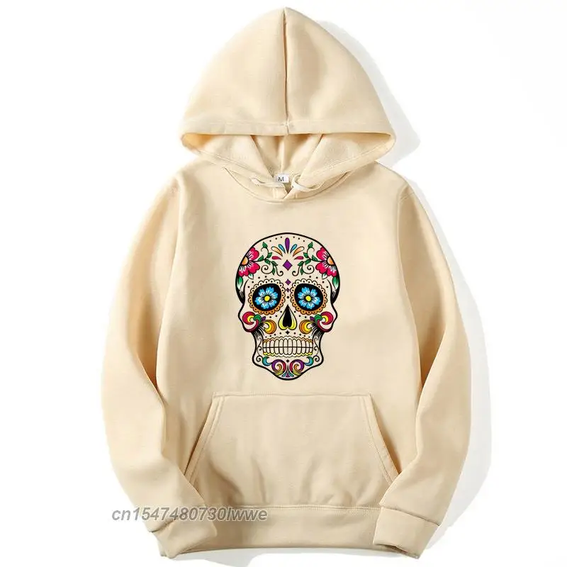 

Xin Yi Fashion Brand Men's Hoodies Colored Skull Printing Blended Spring Autumn Male Casual Hip Hop Hoodies Sweatshirts