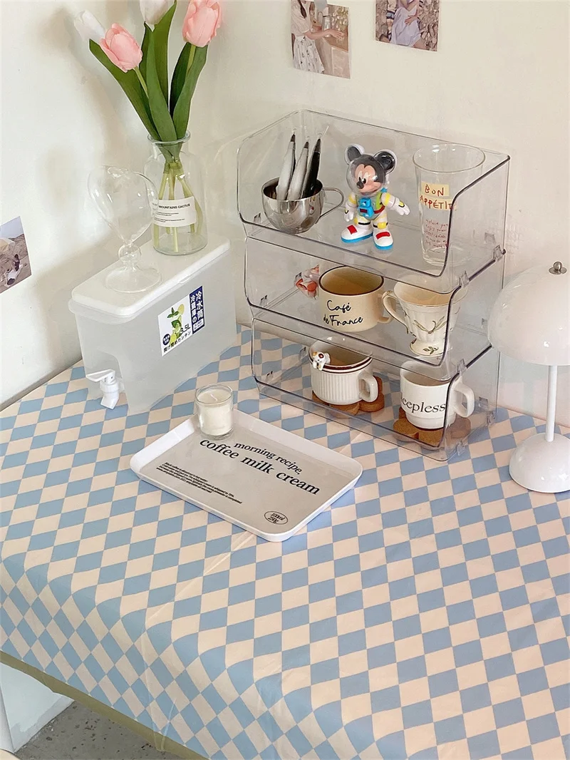 

Ins Korean Checkerboard Tablecloth Plaid Desk Table Cloth Mat Background Cloth Home Decoration Square Rectangle Table Decor